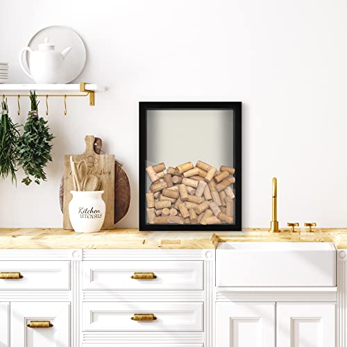 Americanflat 11x14 Shadow Box Frame with Shatter-Resistant Glass - Silhouette Collection - Large Shadow Box Display Case for Tabletop and Wall Display - Black with Soft Felt Back | Shatter-resistant glass, 1.5 inch interior depth, hangs vertical or horizo