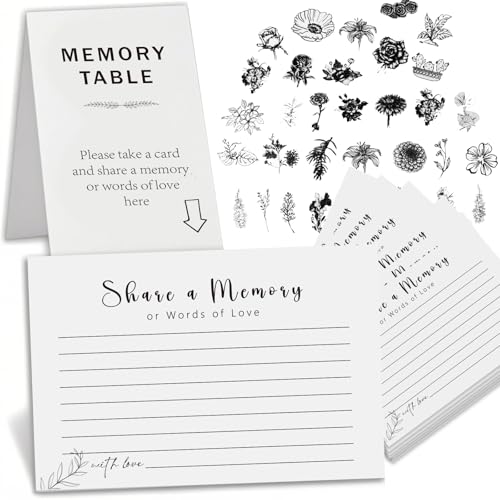 Share a Memory Cards – 30PCS Memory Card for Celebration of Life, Graduation, Wedding, Retirement, Going Away Party and Funeral Keepsake (4" x 6")