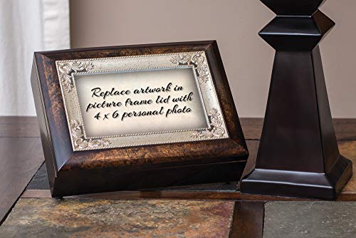 Cottage Garden Mom Memories Live in My Heart Burlwood Jewelry Music Box Plays Friend in Jesus