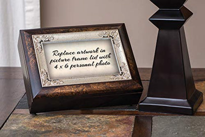 Cottage Garden Mom Memories Live in My Heart Burlwood Jewelry Music Box Plays Friend in Jesus