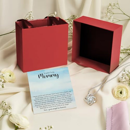 A Letter To My Mommy, Miscarriage Necklace From Angel, Memorial Gift For Loss, Remembrance Gift, Loss Necklaces For Grieving Mom, Miscarriage Memorial Sympathy Gifts For Mother