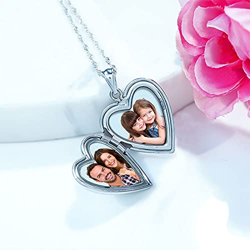 PicturesOnGold.com Sterling Silver Small Cross Heart Photo Locket 1/2 x 1/2 Inch - style: Locket Only