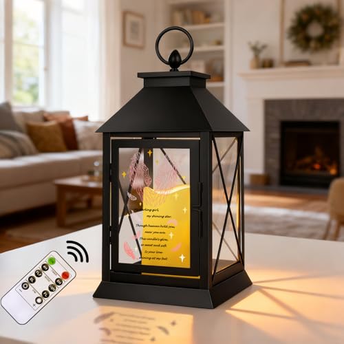 Memorial Candle Lantern with Flickering LED Candle and Remote Control Bereavement Sympathy Gifts in Memory for Loss of Daughter Remembrance Gift (Daughter) - color: Daughter