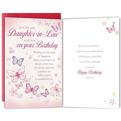 Funny & Heartfelt Birthday Card for Daughter-in-Law - Wonderful Greetings from Mother-in-Law, Birthday Wishes for Family - color: Daughter-in-Law