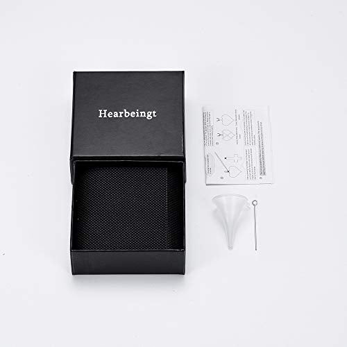Hearbeingt Cylinder Cremation Bracelet for Ashes Adjustable Rope Urn Bangle - color: D-Black