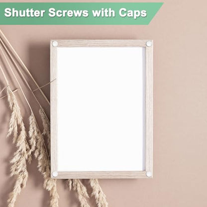 M METERXITY 100-Pack Plastic Hinged Screw Cover Caps, 3mm Shutter Screws with Caps, Fold Snap Washer Covers, Washer Flip Protection Covering M3 M4 M5 Screws Heads [White] - color: White, size: 3mm