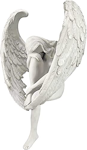 EatingBiting 5.9" Outdoor Redemption Angel Statues Fairy Statue Yard Garden Decoration Indoor Resin Craft Art Decor Home Sculpture Souvenir Party Accessorie Religious Garden Polyresin Antique Stone