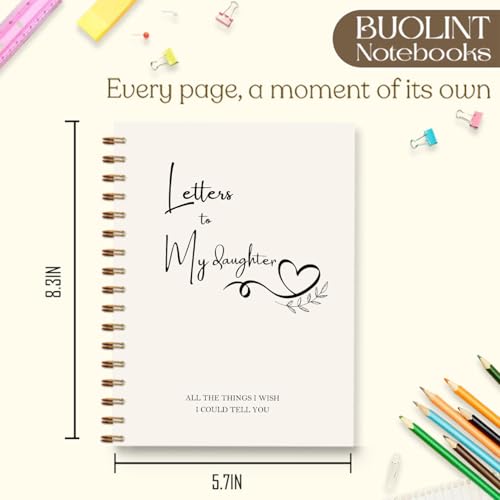 Letters to Heaven Notebook Journal 5.5x8.3, Grief Journal for Women, Memorial Sympathy Gifts for Loss of Loved One, Remembrance Bereavement Gifts Spiral Hardcover Notebook(Daughter) - color: Daughter