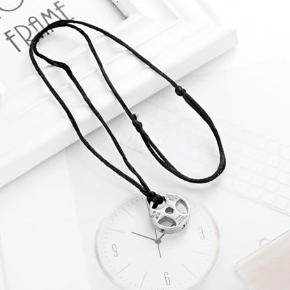 XSMZB Fitness Dumbbell Cremation Jewelry for Human Pet Stainless Steel Weight Plate Urn Necklace for Ashes Keepsake Pendant Urn Jewelry - color: Silver