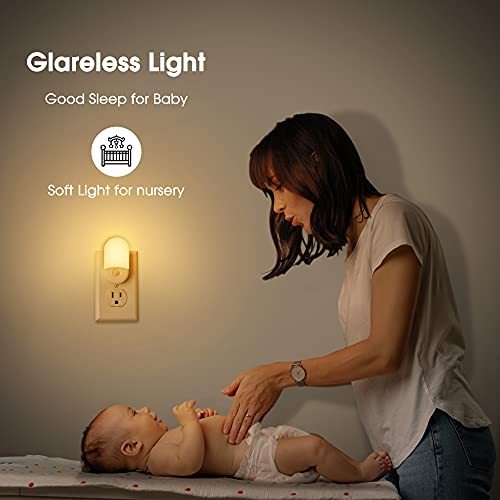 L LOHAS LED Night Lights Plug into Wall, [2 Pack] LED Dimmable Night Light - color: Soft White, size: 2 Count (Pack of 1)