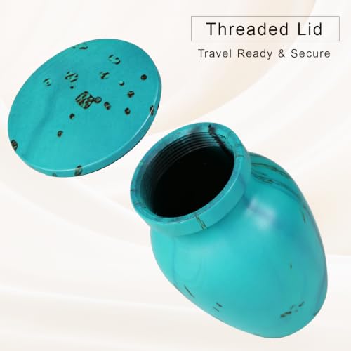 Small Keepsake Cremation Urns for Human Ashes, Memorial Urns, Turquoise - color: Turquoise Green