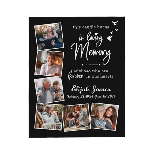 Custom Memorial Blanket, Custom Picture Blankets Customized in Loving Memory Photo Blanket - color: Memorial Blanket 21