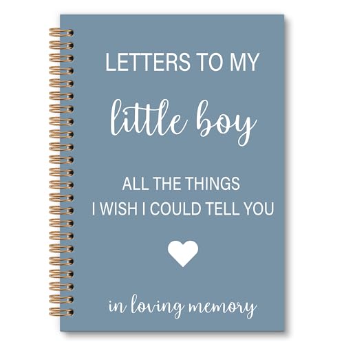 Miscarriage Memorial Gifts Grief Notebook Journal, Memorial Gift for Loss of Loved One Journal, Sympathy Notebooks Gifts for Loss of Child Little Boy, In Loving Memory Sympathy Gift, 6x8.2In - color: little boy