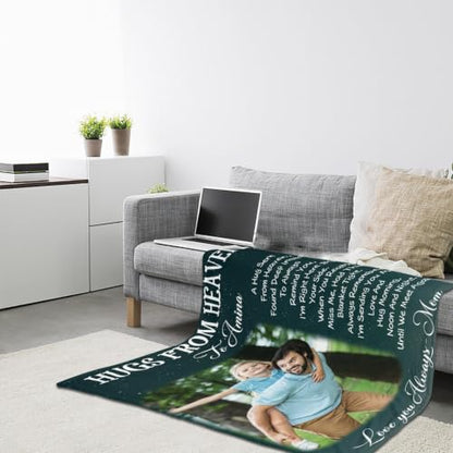 Personalized Memorial Blanket for Loss of Loved Dad Mom Husband Wife - color: Memorial Blanket 01