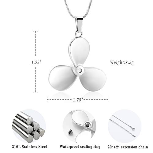 Flower Cremation Ashes Jewelry Cremation Necklace Memorial Locket for Ashes Keepsake Urn Pendants for Women/Men - color: Silver 1