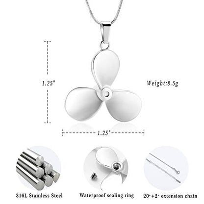 Flower Cremation Ashes Jewelry Cremation Necklace Memorial Locket for Ashes Keepsake Urn Pendants for Women/Men - color: Silver 1