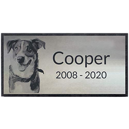 PlaqueMaker Stainless Steel and Granite Memorial Headstone - Markers for Lost Family Members, Infants, Loved Ones, Friends, Dogs, Cats, and Other Family Pets. (24 x 12 x 2) - size: 24 x 12 x 2"
