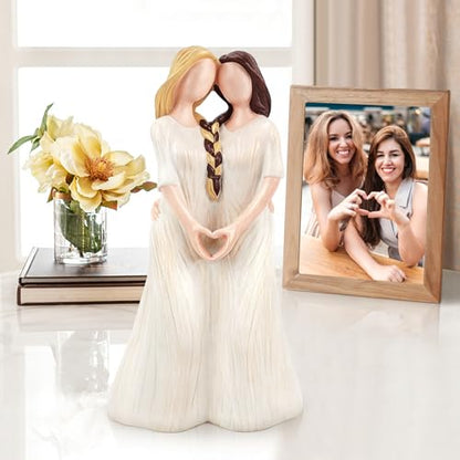 Sister Gifts from Sister, Sister Birthday Gifts for Women, Sister Figurines - color: White-sister