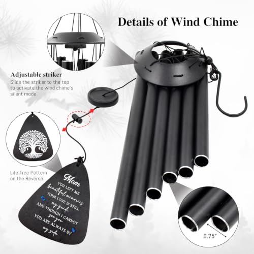 Sympathy Gifts for Loss of Mom, 32" Memorial Wind Chimes for Loss of Mother - size: 32"Mom Memorial