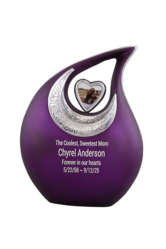 Teardrop Urn in Multiple Sizes, Multiple Colours and finishes - Can be Used for Pets or Small Part of Ashes - Size Also Available for Double Adults or comapanions - Customisable/Personalizable - color: Custom - Multicolor - Multisize, size: Large - L (156