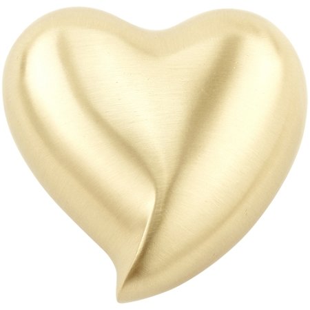 Goldenglow Heart Keepsake Cremation Urn for Ashes, Brass, Gold Urn, Keepsake Sized Cremation Urn, 3 Inches Wide - color: Goldenglow Heart