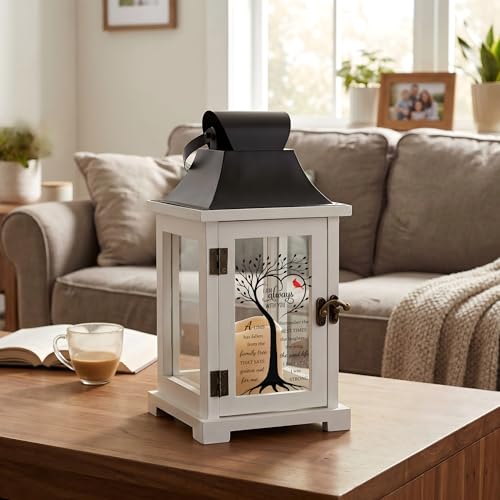 Memorial Lantern Sympathy Gift for Loss of Loved One Grief Gift - color: Family Tree Cardinal