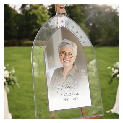 Custom Memorial Sign with Photo - Funeral Welcome Board - Personalized Tribute Display - Memory Table Sign - color: Sign 12