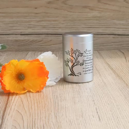 Small Urns for Human Ashes Set of 6 Mini Urn for Ashes 3 inches Keepsake Urns for Ashes container Memorial Ashes Container for Sharing Small Keepsake aluminum Urns Memorial Ashes Holder - size: Silver