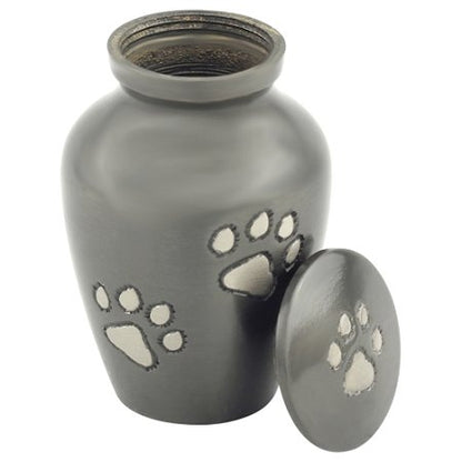 Classic Slate Pet Keepsake Cremation Urn for Ashes, Brass, Gray Urn, Dog Urn, Cat Urn, Keepsake Sized Pet Urn, 2.75 Inches High - color: Gray