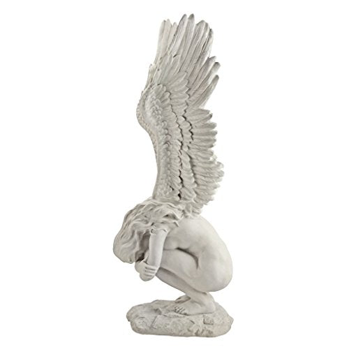 Design Toscano KY30700 Extended Grace Angel Garden Statue, 24 Inch, Antique Stone - style: GRAND REMEMBRANCE &REDEMPTION