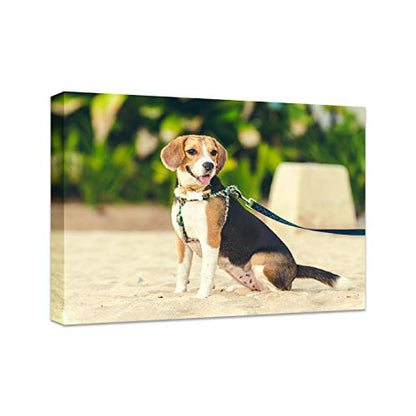 Personalized Photo to Canvas Print - Canvas Prints With Your Photos on Custom Wall Art for Bedroom, Living Room, Wedding Baby Pet Family Picture Framed Wall Art (16" W x 12" H) - size: 16"L x 12"W
