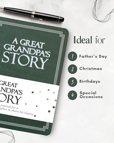 Great Grandpa's Life Story Journal (Hardcover): A Meaningful Keepsake to Share His Journey and Memories, Book Includes 250+ Prompt Questions, Sentimental Gifts for Father's Day, Birthday & Christmas - style: Great Grandpa Life Story Journal