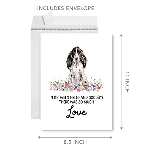 Andaz Press Jumbo Pet Sympathy Card with Envelope, Sorry For Your Loss Card, Cocker Spaniel, Loss Of Pets Dog Grief Bereavement Card with Big Blank Space to Send to Friends, Family, 8.5" x 11", 1-Pack - color: Cocker Spaniel