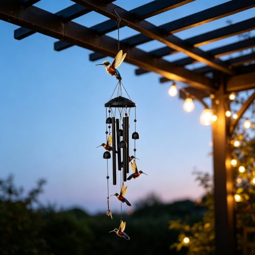 Wind Chimes for Outside, Hummingbird Garden Windchimes Memorial Windchimes - color: Hummingbird Wind Chimes