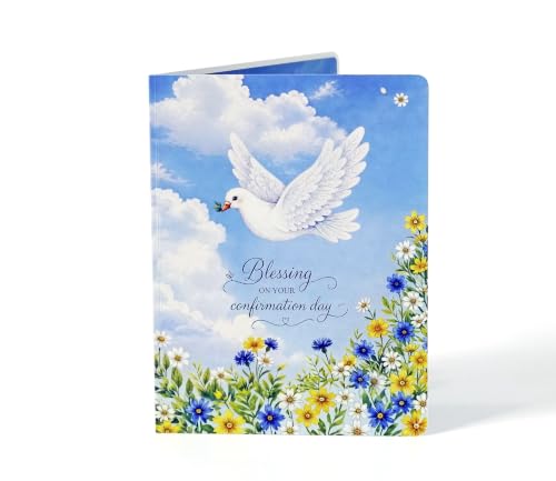 CUTPOPUP Confirmation Cards, Confirmation Greeting Cards, Religious Confirmation Cards for Boys, Girls, Grandson, Granddaughter (Blue) US8-SD294.2US - color: Blue Confirmation