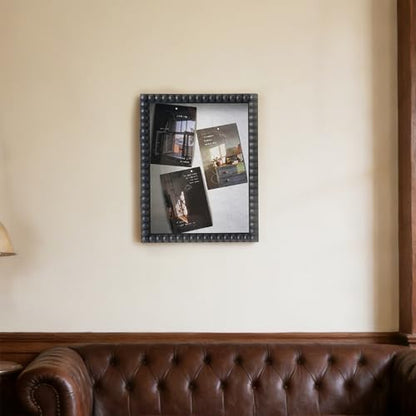 Muzilife 11x14 Shadow Box Pine Wood with Unique Bead Door, 3.18 Deep, Black - color: Black-bead Shape, size: 11"x14"