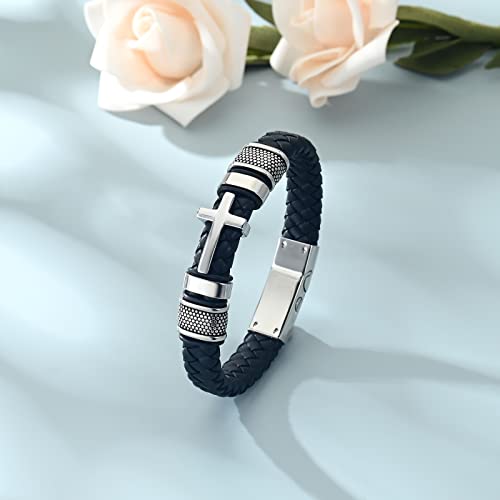shajwo Cremation Jewelry Cross Urn Bracelet for Ashes for Women Men - color: Customize