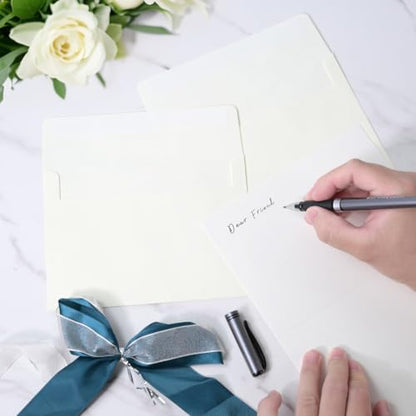 A7 Cream White Envelopes 5x7 50 Pack, Self Seal for Premium Wedding Invites - color: Cream White, size: 50 Pack A7 (5.31x7.28in) Envelopes