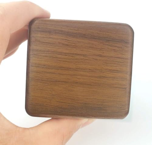Sinzyo Natural Wooden Music Box with Customizable Photos Wind Up Musical Box Gifts for Christmas,Birthday and Valentine's Day(Simple Walnut, Tone:You are My Sunshine)