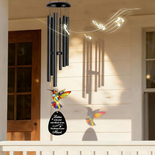 Sympathy Gifts for Loss of Loved One,Memorial Wind Chimes with Hummingbird