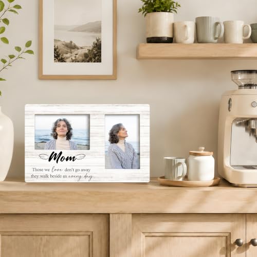 Mom Memorial Double Picture Frame 4x6, Mom Sympathy Two Photo Frame - color: color-8
