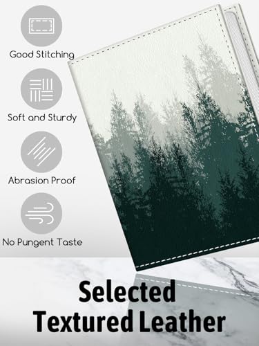 Photo Album 4x6, 56 Pockets Small Picture Book Foggy Forest Trees | Mini Cute, Postcard Vacation Travel Wedding Graduation, PU Leather Family Grandma Child Mom Gift, Personalized Large Capacity - color: Foggy Forest Trees