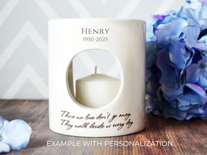 Sympathy Gift, Sympathy Candle, Sympathy Votive - Add Custom Text - Those we Love Don’t go Away, They Walk Beside us Every Day - size: Candle Diffuser - Personalized