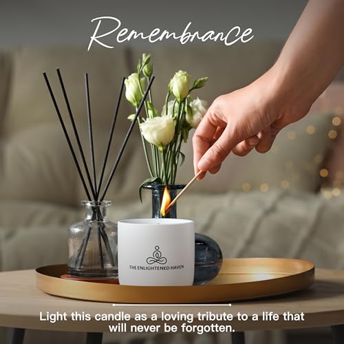 Sympathy Candle for Loss - Sending a Tight Hug Memorial Gift - Lime Basil Mandarin - 40H Soy Wax Remembrance, Bereavement, Grief & Condolence Keepsake