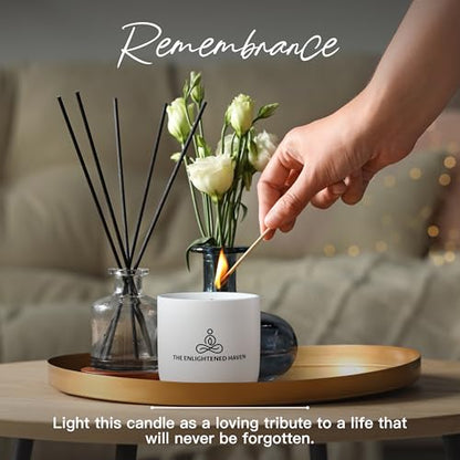 Sympathy Candle for Loss - Sending a Tight Hug Memorial Gift - Lime Basil Mandarin - 40H Soy Wax Remembrance, Bereavement, Grief & Condolence Keepsake