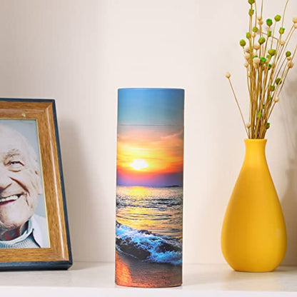 Ocean Sunset Scattering Urn – Biodegradable Scatter Tube for Ashes - Cremation Urn for Adult Ashes (Small) - size: Small