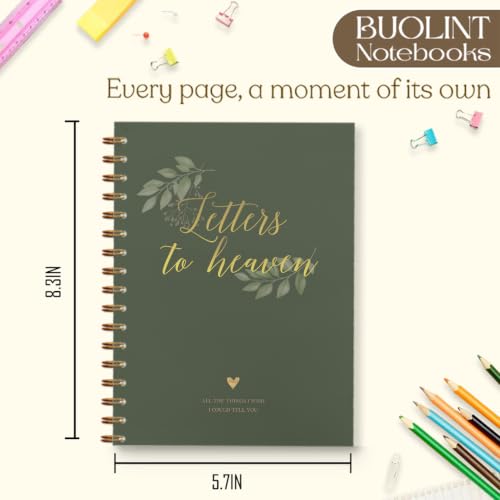 Memorial Gifts Journal for Women Men 5.5x8.6in(Green) - color: Green