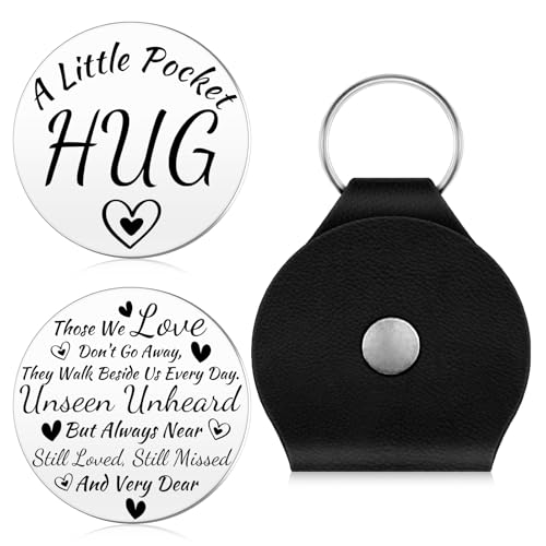 Xiahuyu Memorial Pocket Hug Token Keychain Gifts for Women Men Sympathy Remembrance Gift Bereavement Gifts for Loss of Mom Dad Grandma Grandpa Husband Wife Sister Brother Grief Condolence Gift