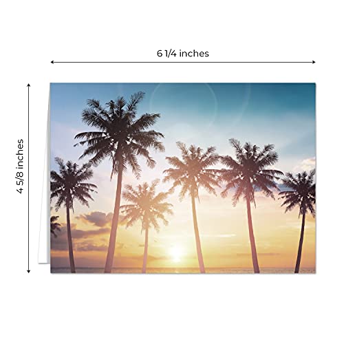 Canopy Street Beautiful Sunrise Greeting Note Card Pack / 24 Nature Greeting Cards With White Envelopes / 6 Lovely Outdoor Sunset Scenery Designs / 4 5/8" x 6 1/4" All Occasion Sympathy Cards - color: Sunrise Sunset