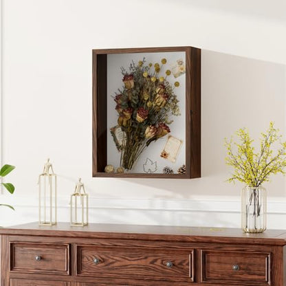 Muzilife 16x20 Large Shadow Box Pine Wood Picture Frame, 3.94 Deep, Brown - color: Brown, size: 16"x20"